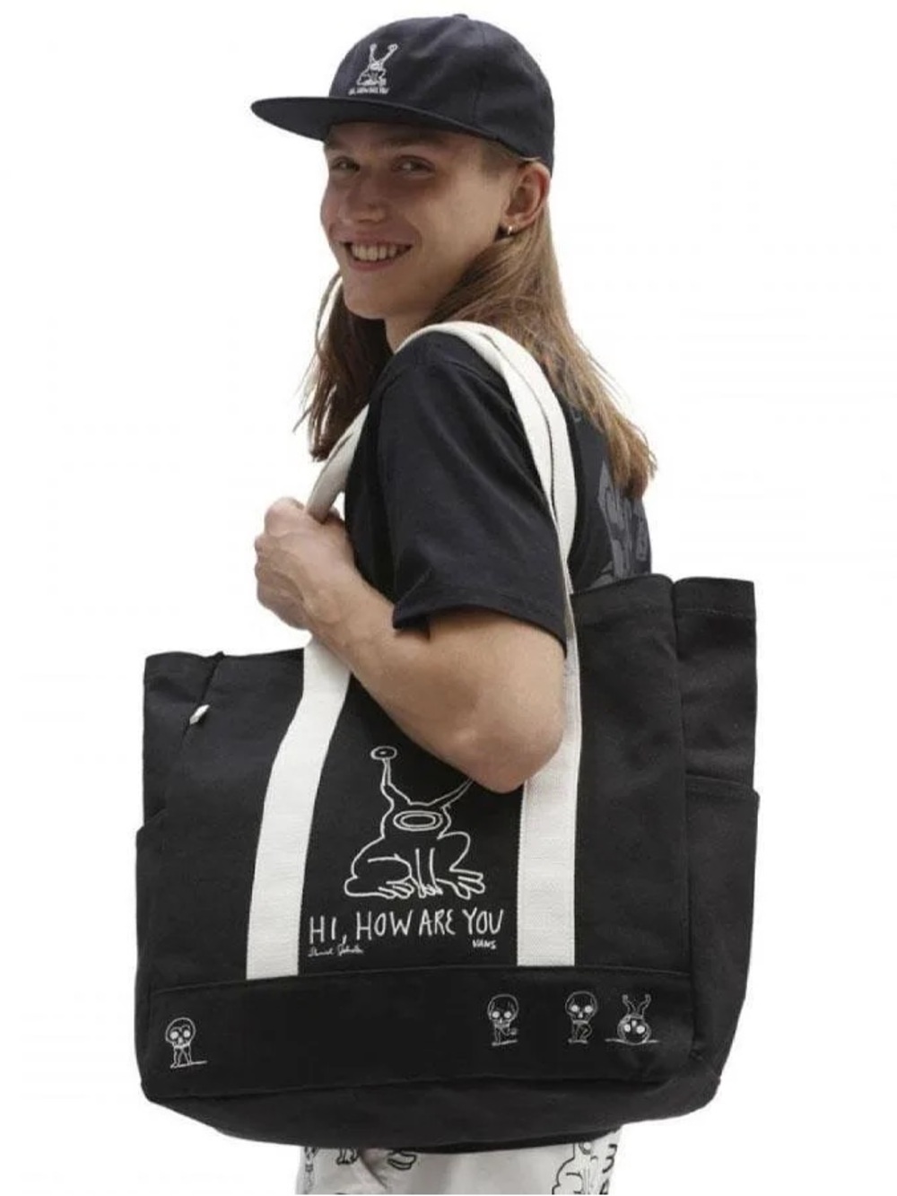 RARE NWT Daniel Johnston x Vans No Comply Jeremiah Hi, How Are You Canvas Tote